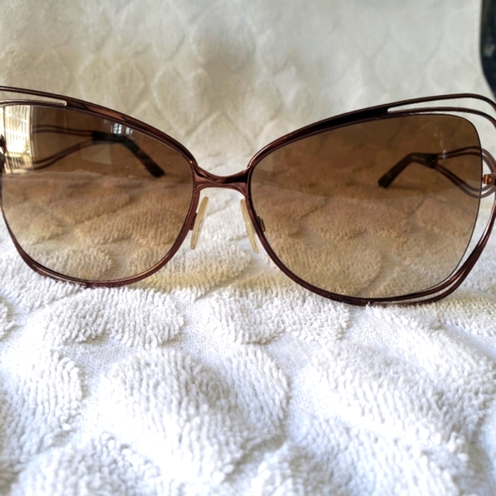 Roberto Cavalli Dark Brown Clerodendro Oversized RC526S 48F